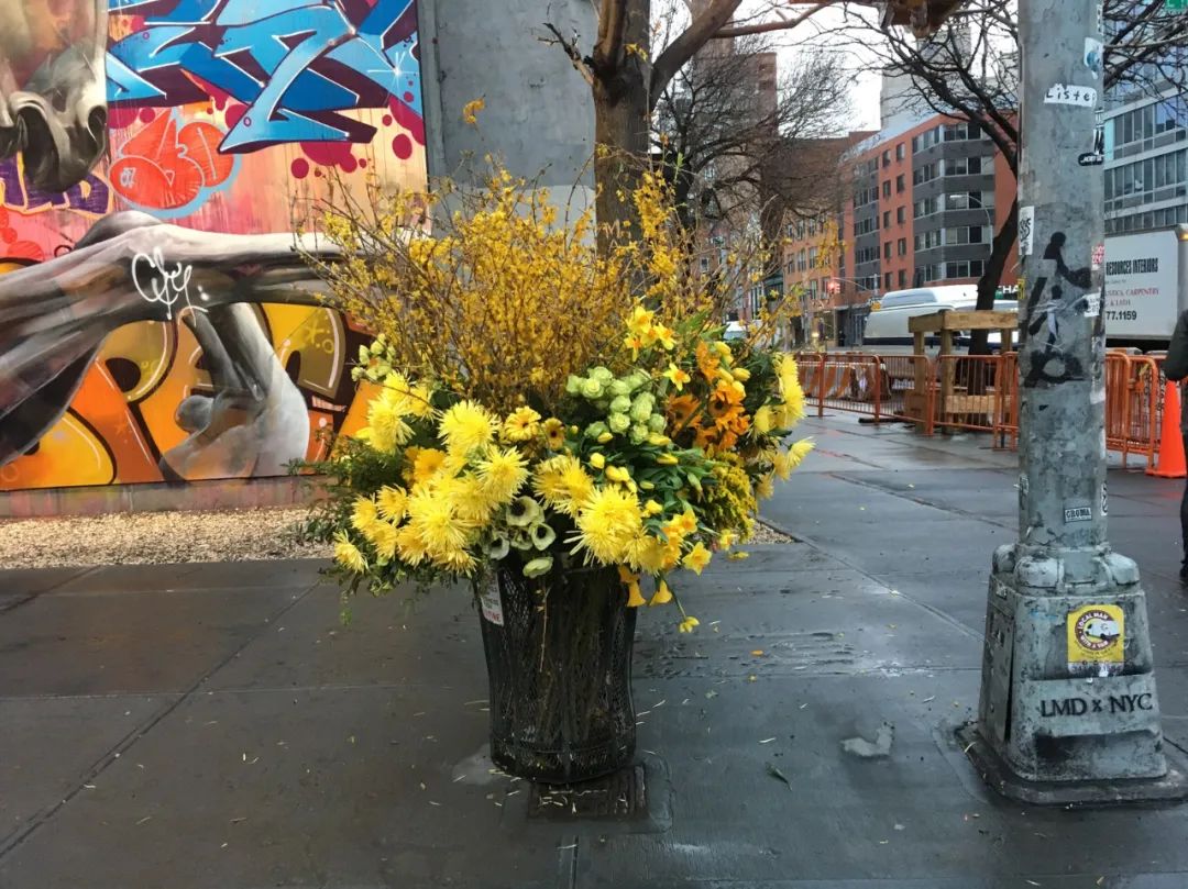凌晨4点，全纽约的垃圾桶都开满了鲜花！