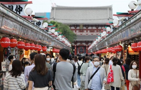 日本東京觀光景區人流量逐渐恢復