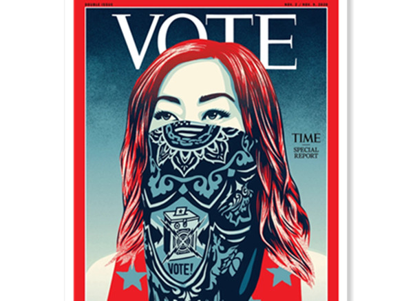 《時代》周刊首將封面LOGO更換為：投票