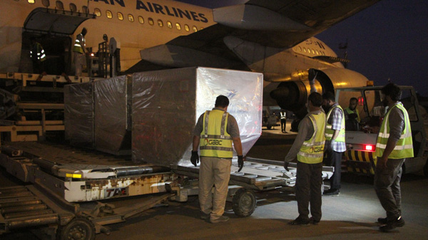 中國首批援助物資運抵喀布爾