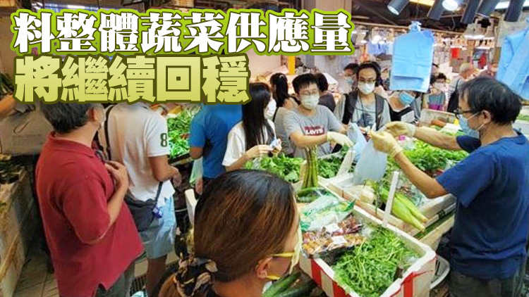 內地供港鮮活食品供應量逐步回升 蔬菜批發價稍回落