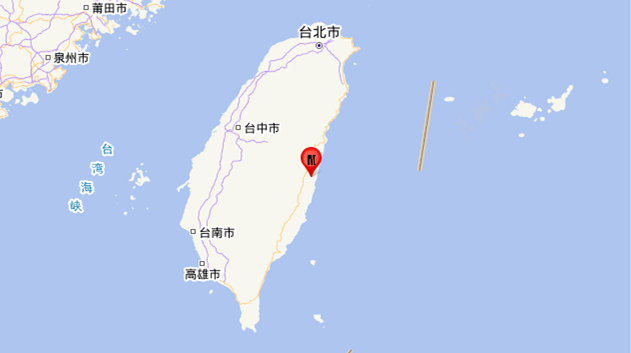 台灣花蓮縣發生4.1級地震 震源深度10千米