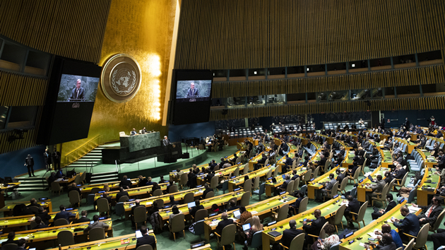 聯合國大會通過一項關於烏克蘭人道主義局勢的決議草案