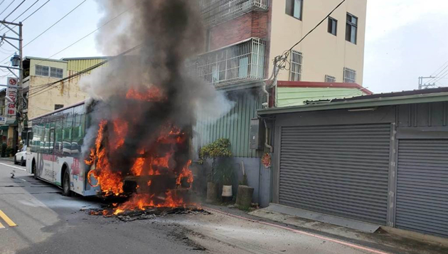 台灣台中一年3起火燒公車 交通局：已要求全面檢查
