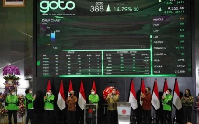 印尼最大的互聯網科技公司GoTo今上市 市值超300億美元