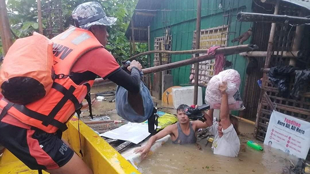 熱帶風暴「鯰魚」在菲律賓造成的死亡人數升至43人