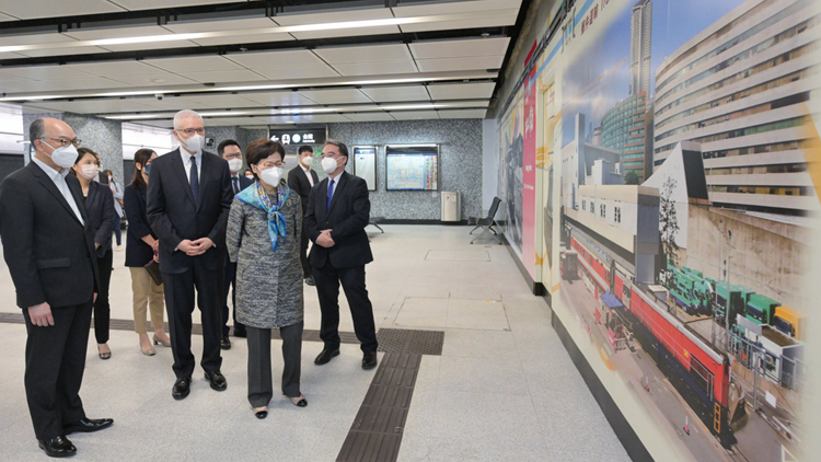 林鄭周六會展站主持東鐵線過海段通車儀式