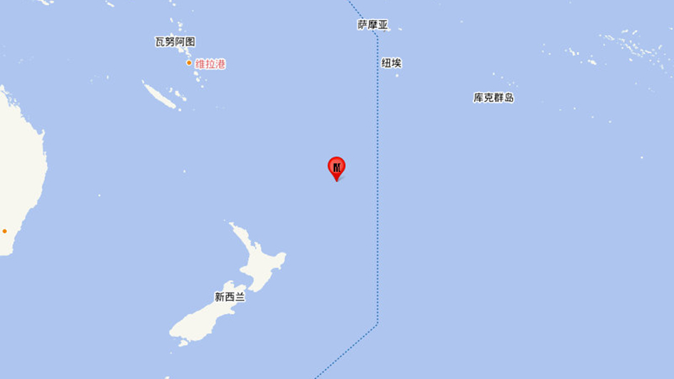 新西蘭克馬得克群島附近海域發生7.1級地震