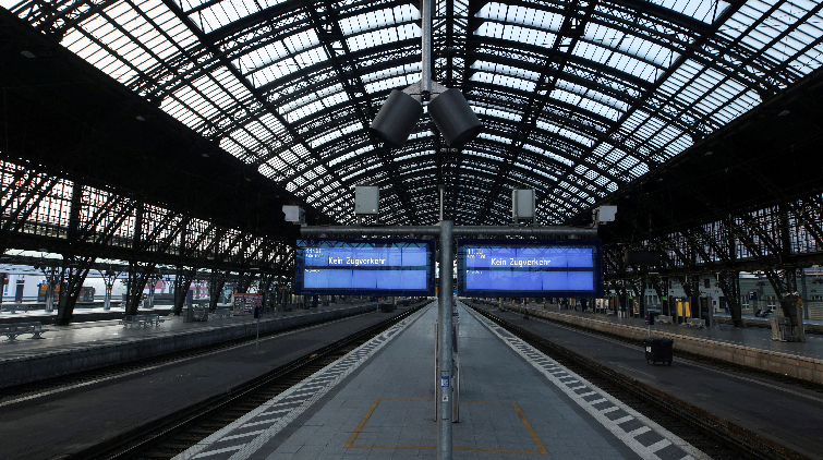 德國鐵路工人罷工 癱瘓鐵路服務