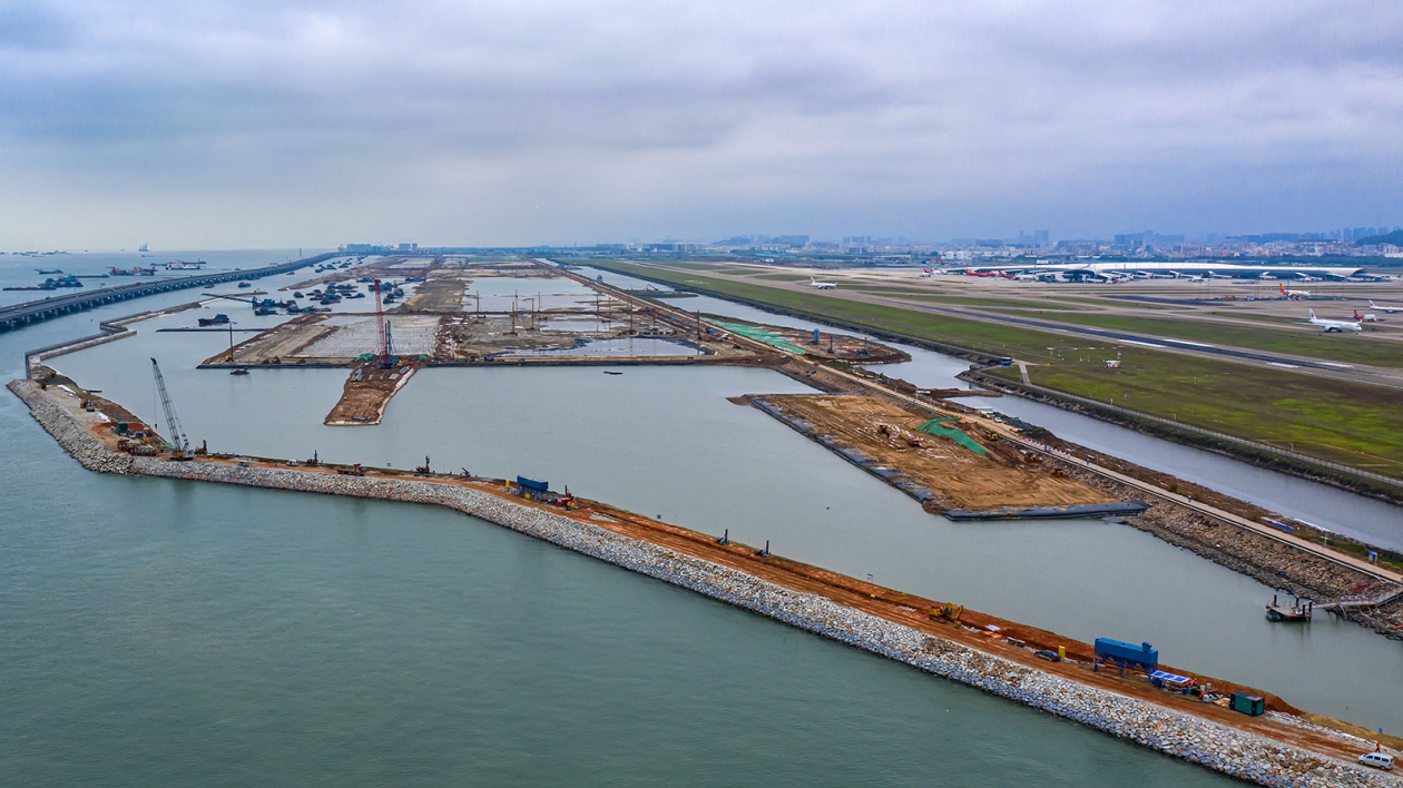 深圳機場三跑道擴建工程項目S區高壓旋噴樁全部完成