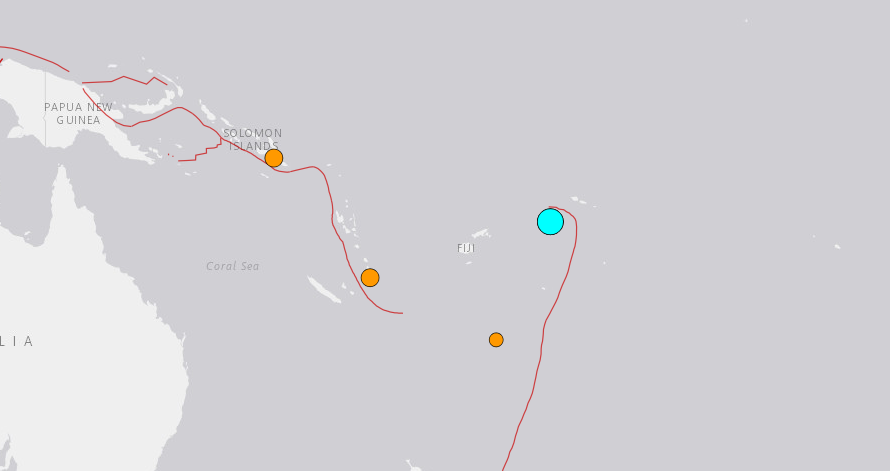 湯加附近海域發生7.6級地震