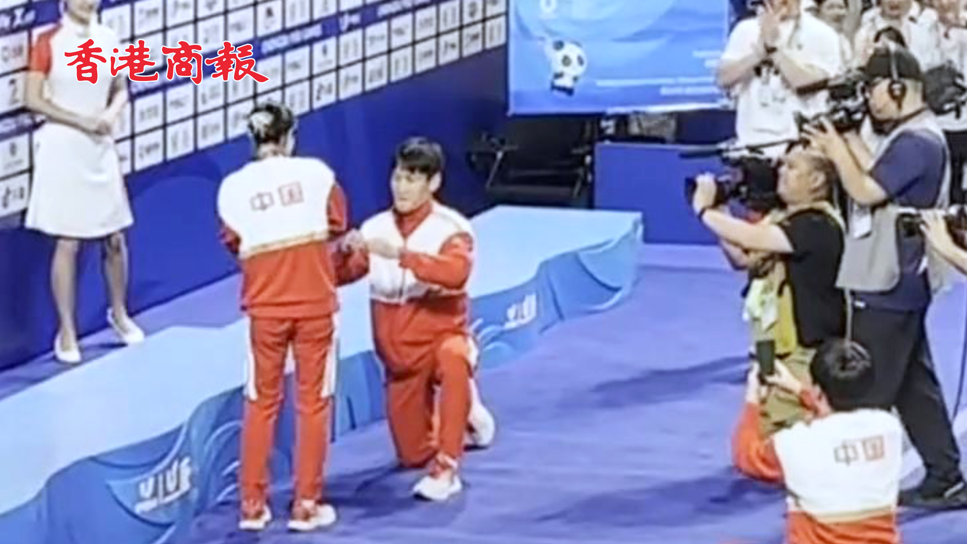 有片 | 甜度超標！中國選手大運會奪冠現場被求婚 因跆拳道結緣