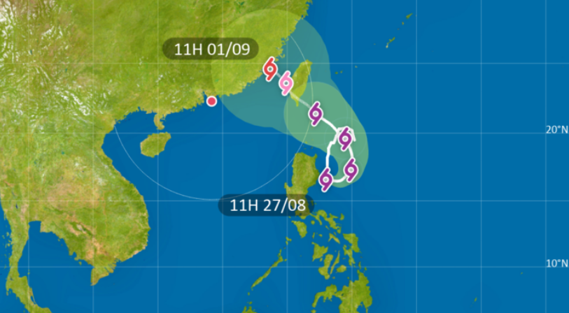 「蘇拉」升為超強颱風 周三闖入香港800公里範圍內