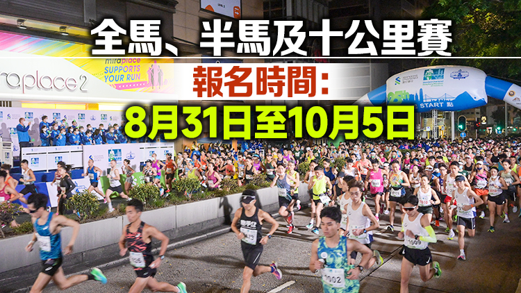 香港馬拉松明年1月21日舉行 設7.4萬名額 回復至疫前水平