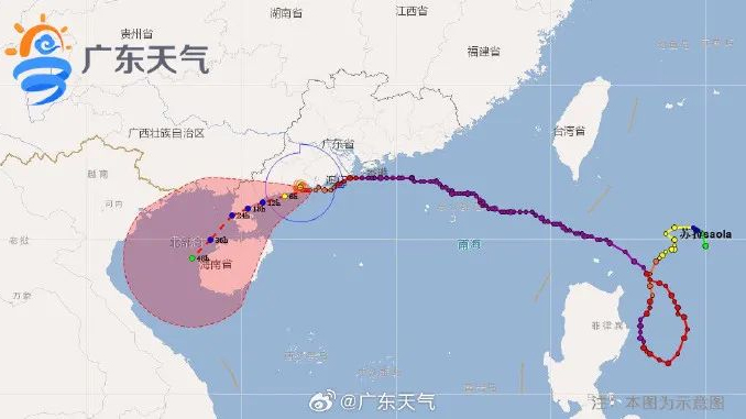 「蘇拉」在廣東陽江海陵島再次登陸 強度減弱