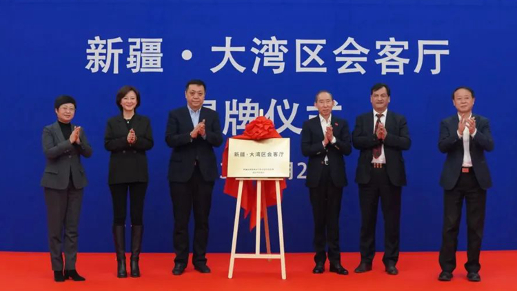 中國國際文化傳播中心執行主席龍宇翔出席「新疆·大灣區會客廳」揭牌儀式