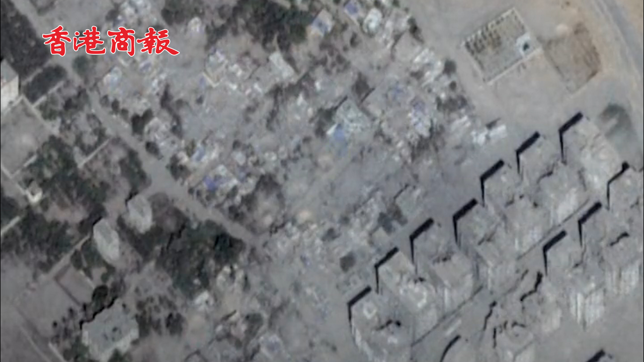 有片丨衛星圖看加沙北部衝突前後對比：多地已成廢墟
