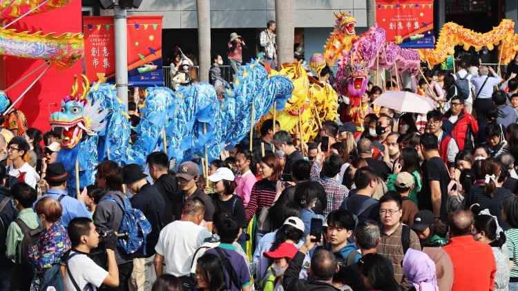 多圖｜1500名運動員參與2024香港龍獅節暨第6屆世界龍獅日 慶祝新年來臨