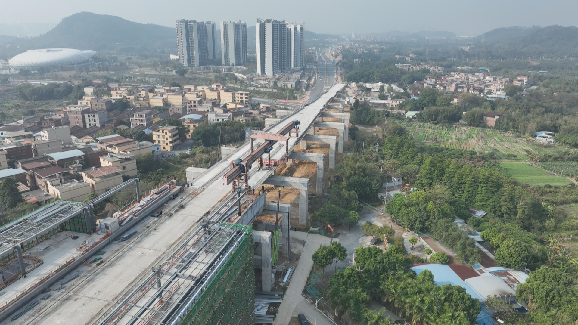 廣清城際北延全線預製箱樑架設完成  將支撐廣東省職教城發展