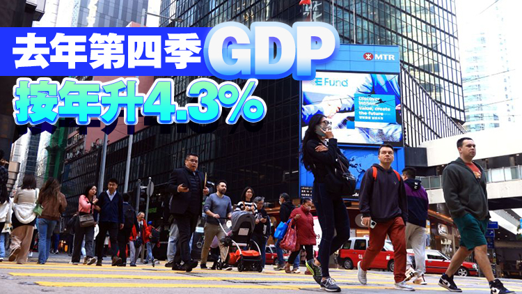 本港去年GDP按年增長3.2% 符合政府預測