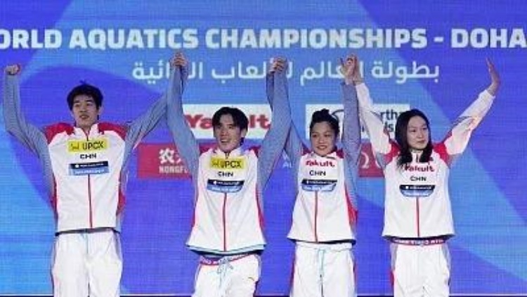 游泳世錦賽中國隊23金收官 獎牌榜第一
