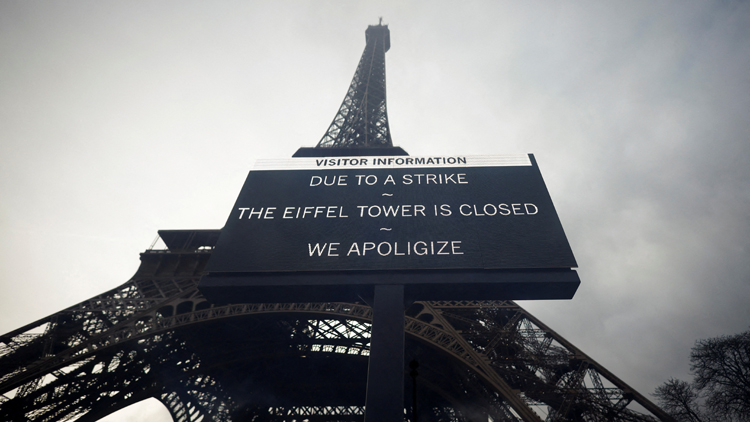 艾菲爾鐵塔員工罷工 巴黎地標暫停開放