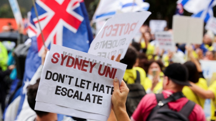 澳洲大學生跟進美國 校內紮營和平抗議以哈戰爭