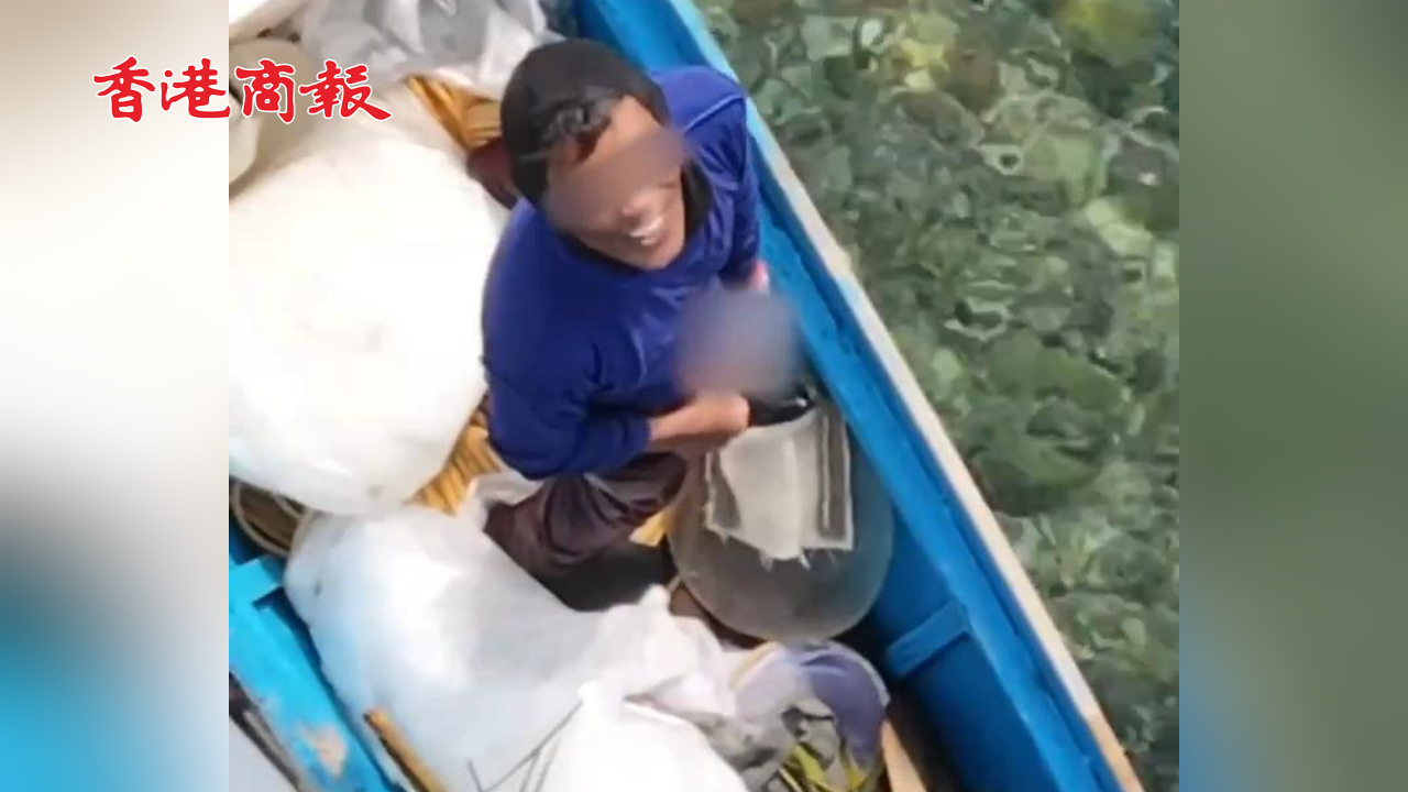 有片｜憤怒！菲律賓漁民非法登陸黃岩島 竟向瀉湖傾倒垃圾