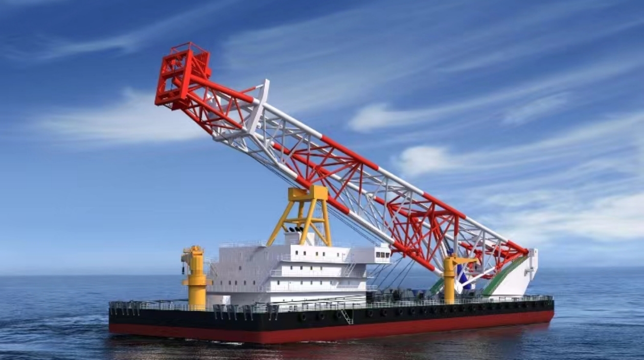 世界在建最大打樁船開始搭載