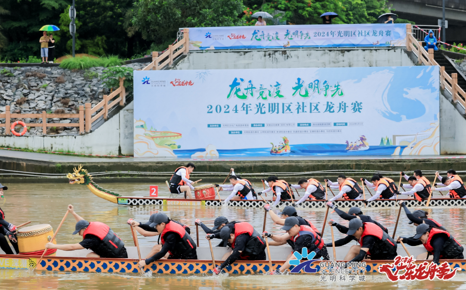 14支隊伍水上「狂飆」！深圳光明社區龍舟賽鳴鑼開槳