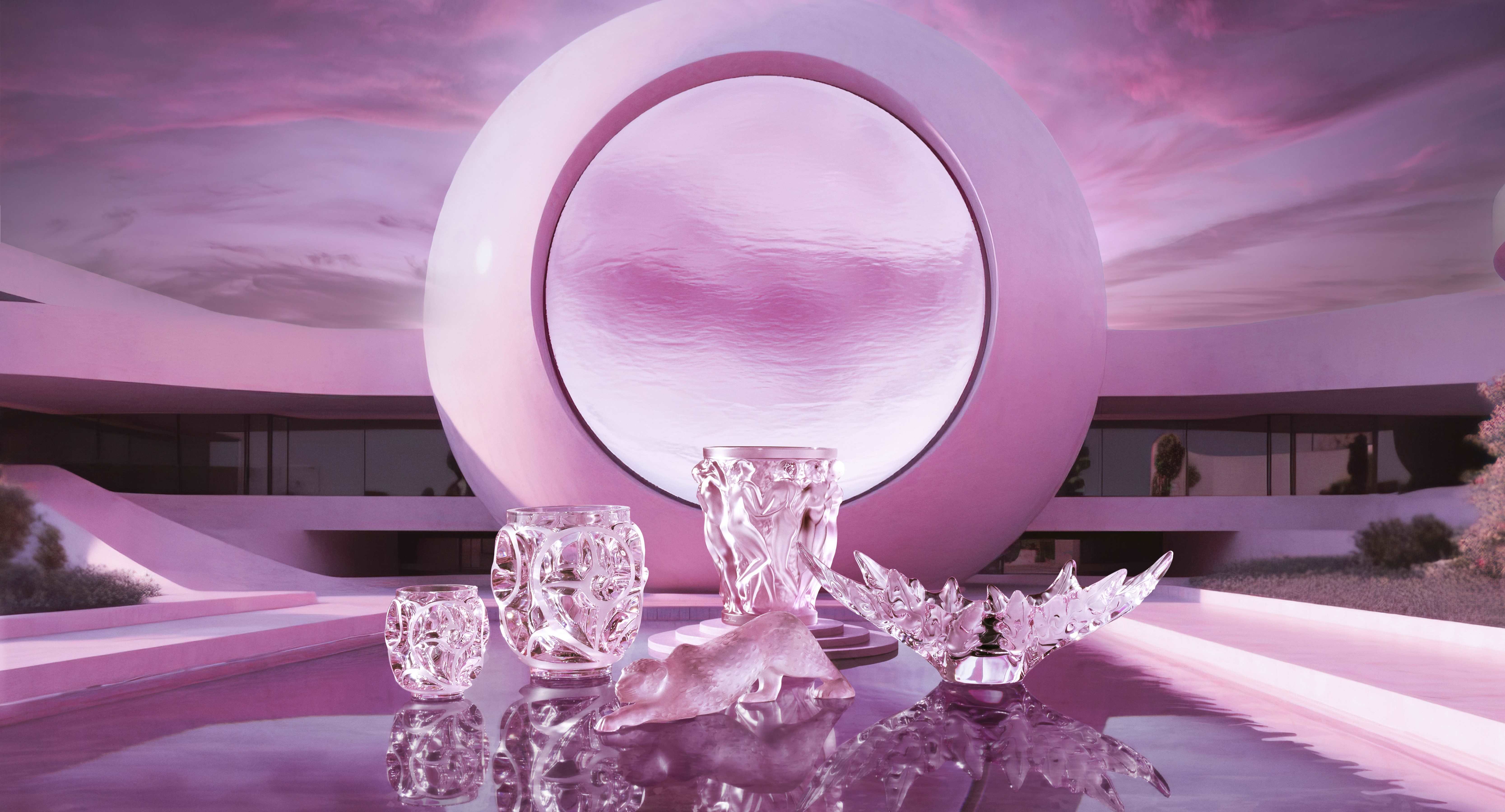 【時尚】法國品牌推出粉紅色水晶擺件