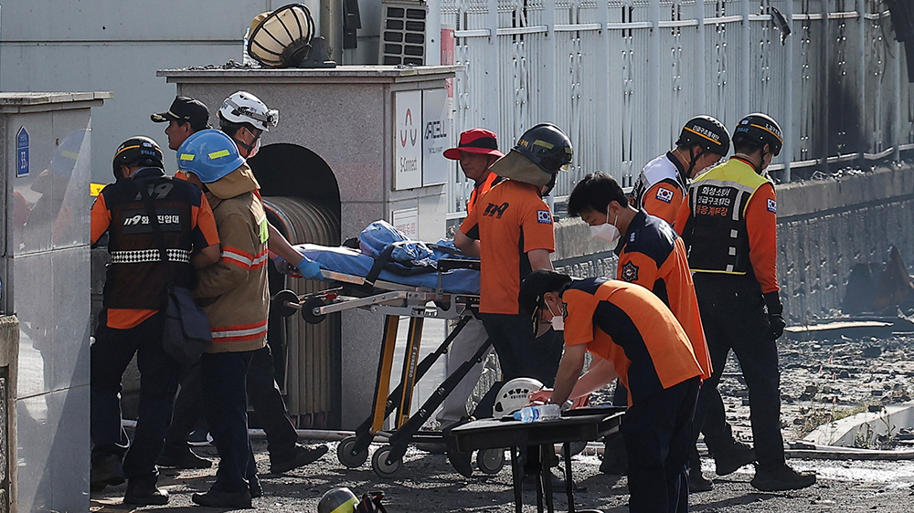 韓國鋰電池廠大火 外電指22人死亡 包括18名中國公民