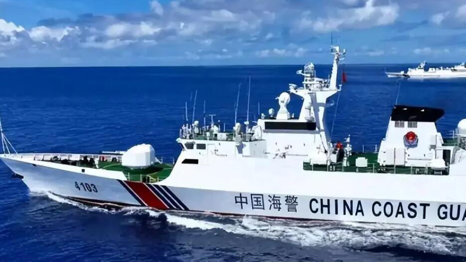 菲律賓海警船非法沖闖中國南沙群島仙賓礁鄰近海域 中國海警依法依規採取管控措施